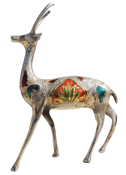 Brass Showpiece Deer Statue