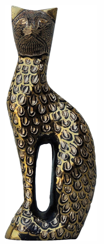 Brass Showpiece Cat Statue