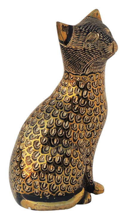 Brass Showpiece Cat Statue