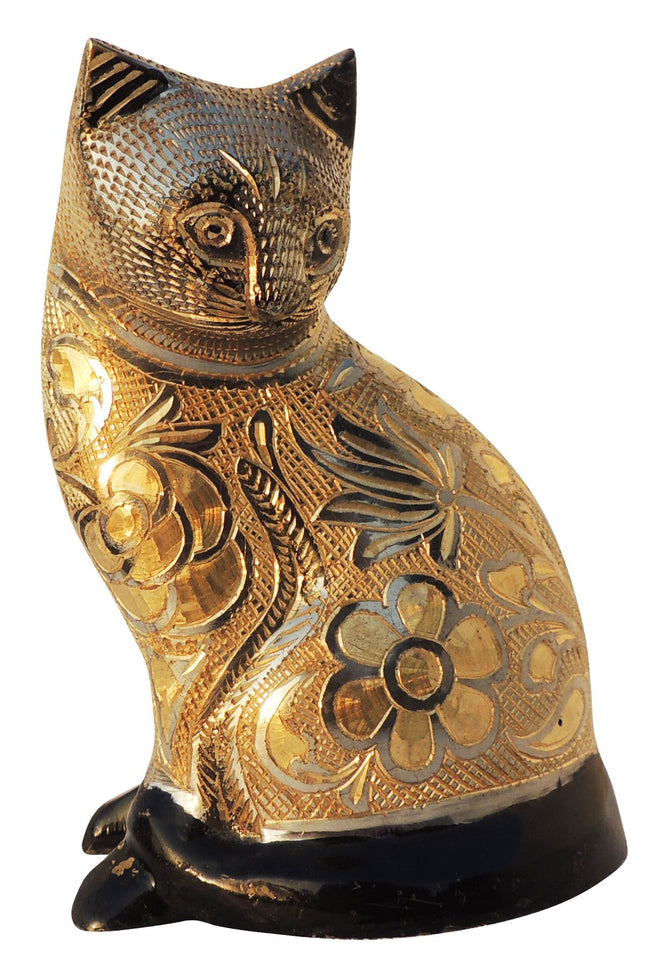 Brass Table Decor Showpiece Cat Statue