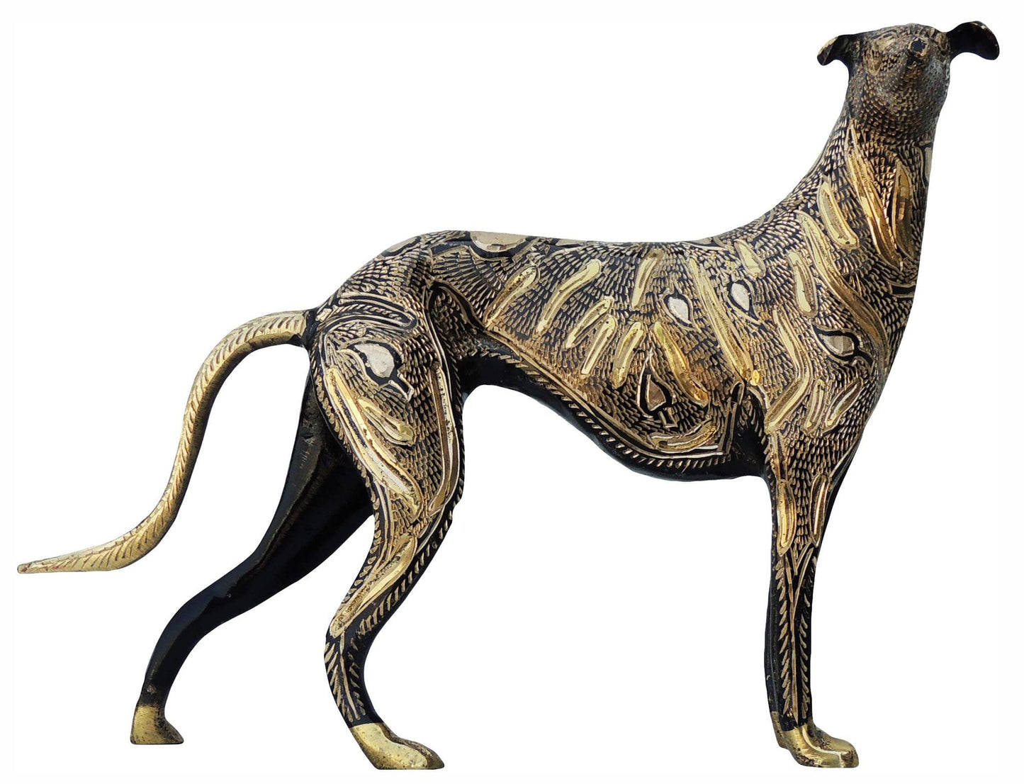 Brass Showpiece Dog Statue