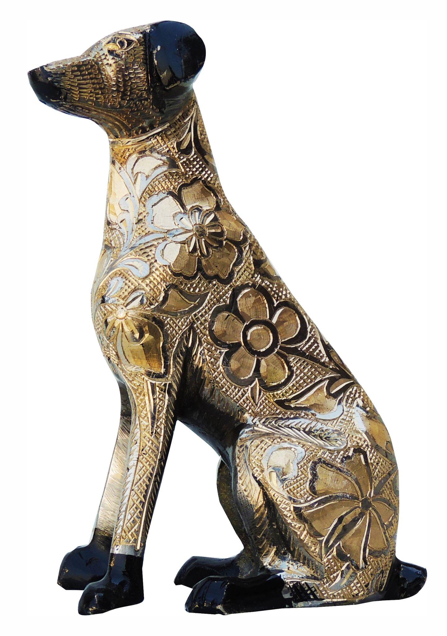Brass Showpiece Dog Statue