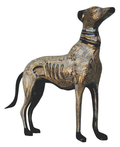 Brass Showpiece Dog Statue