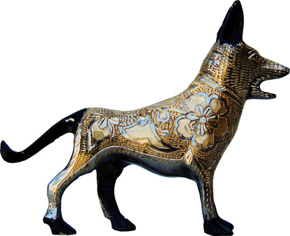 Brass Showpiece Dog Statue