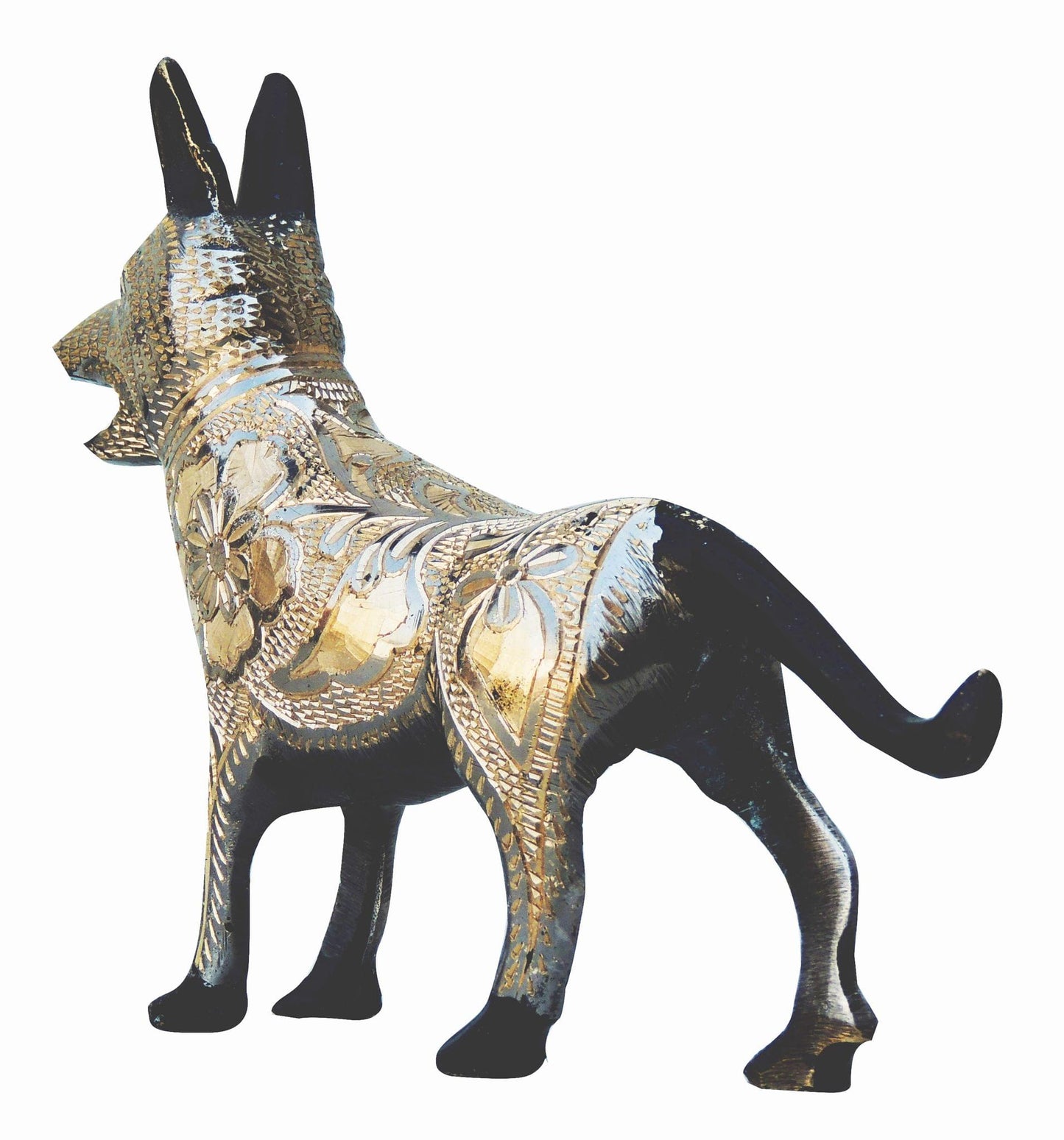 Brass Showpiece Dog Statue