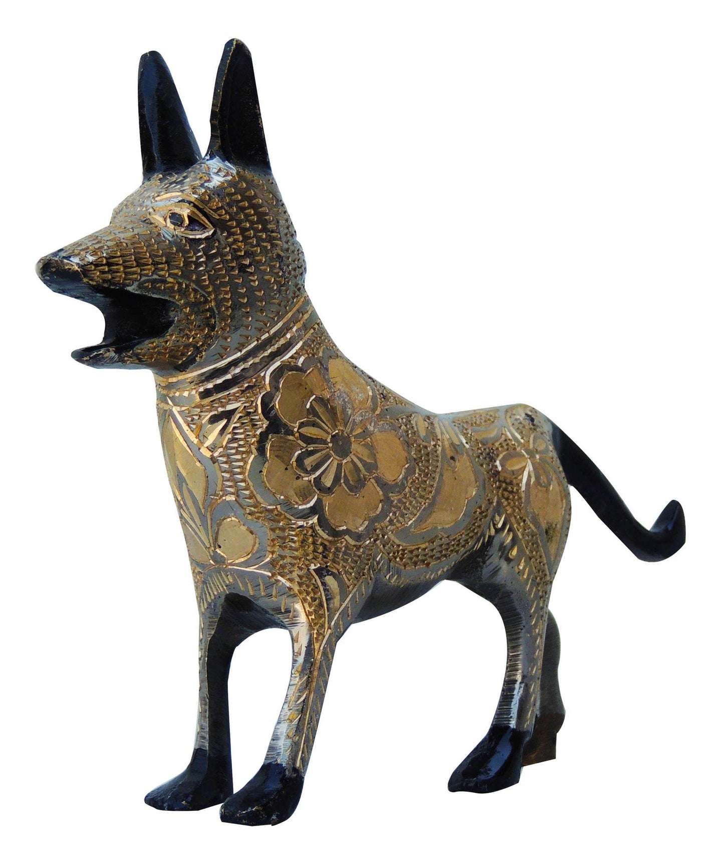 Brass Showpiece Dog Statue