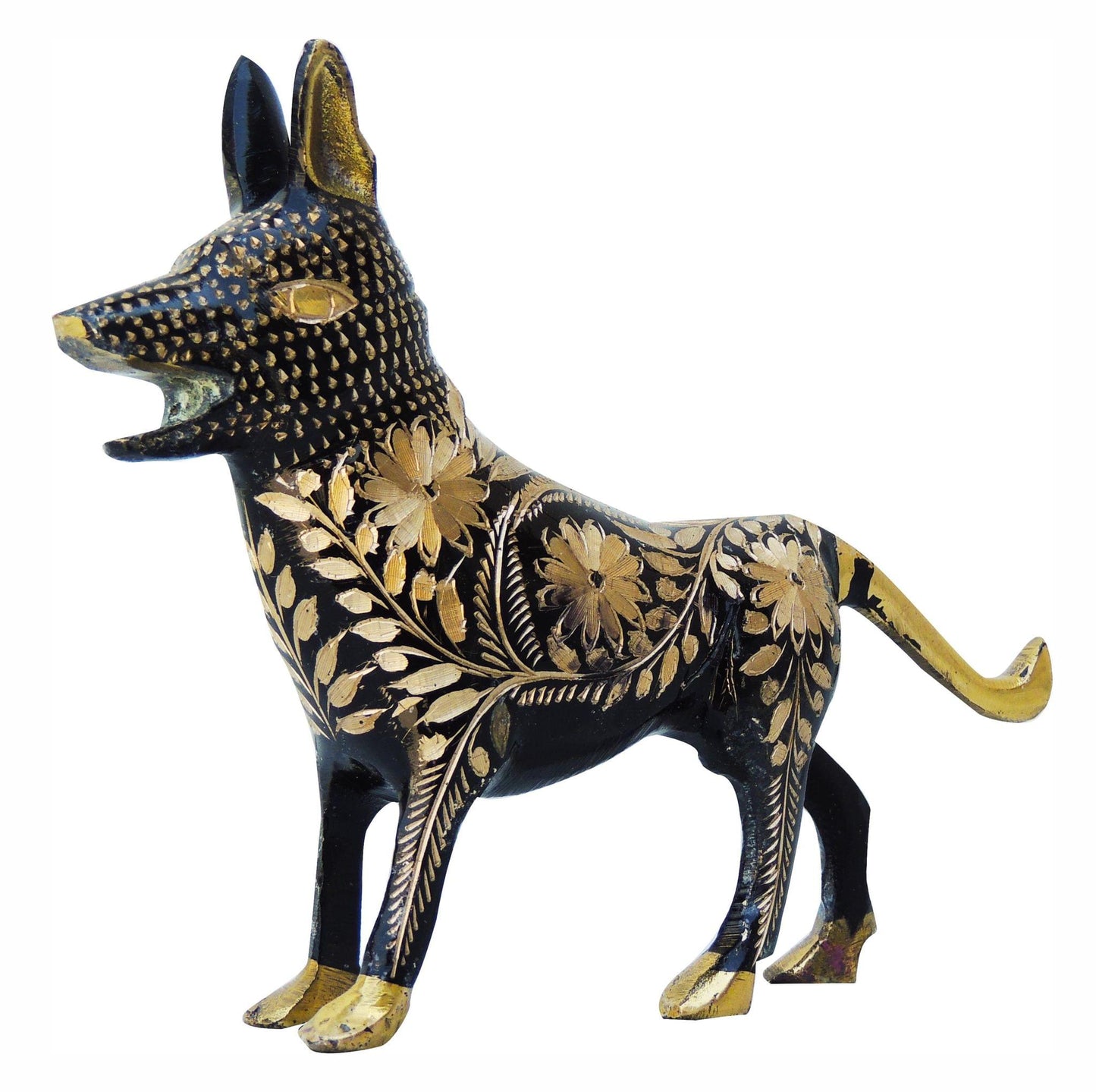 Brass Showpiece Dog Statue