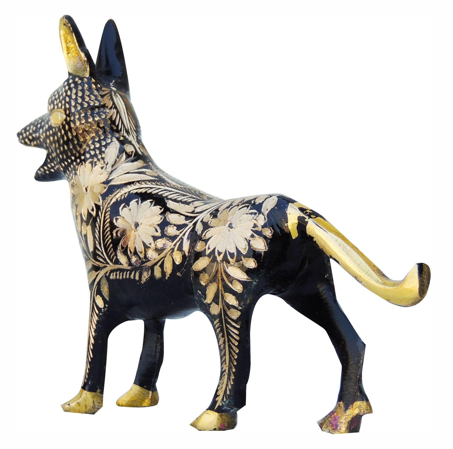 Brass Showpiece Dog Statue