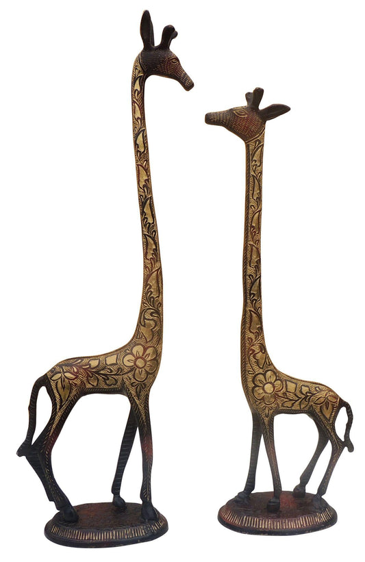 Brass Showpiece Giraffe Statue