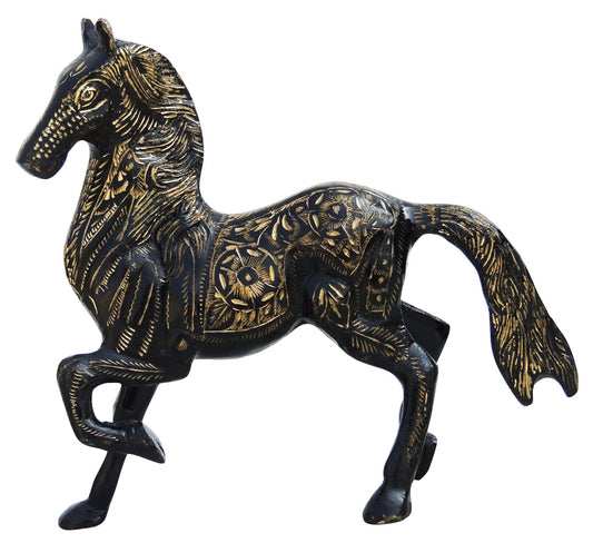 Brass Showpiece Running Horse Statue