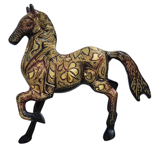 Brass Showpiece Running Horse Statue