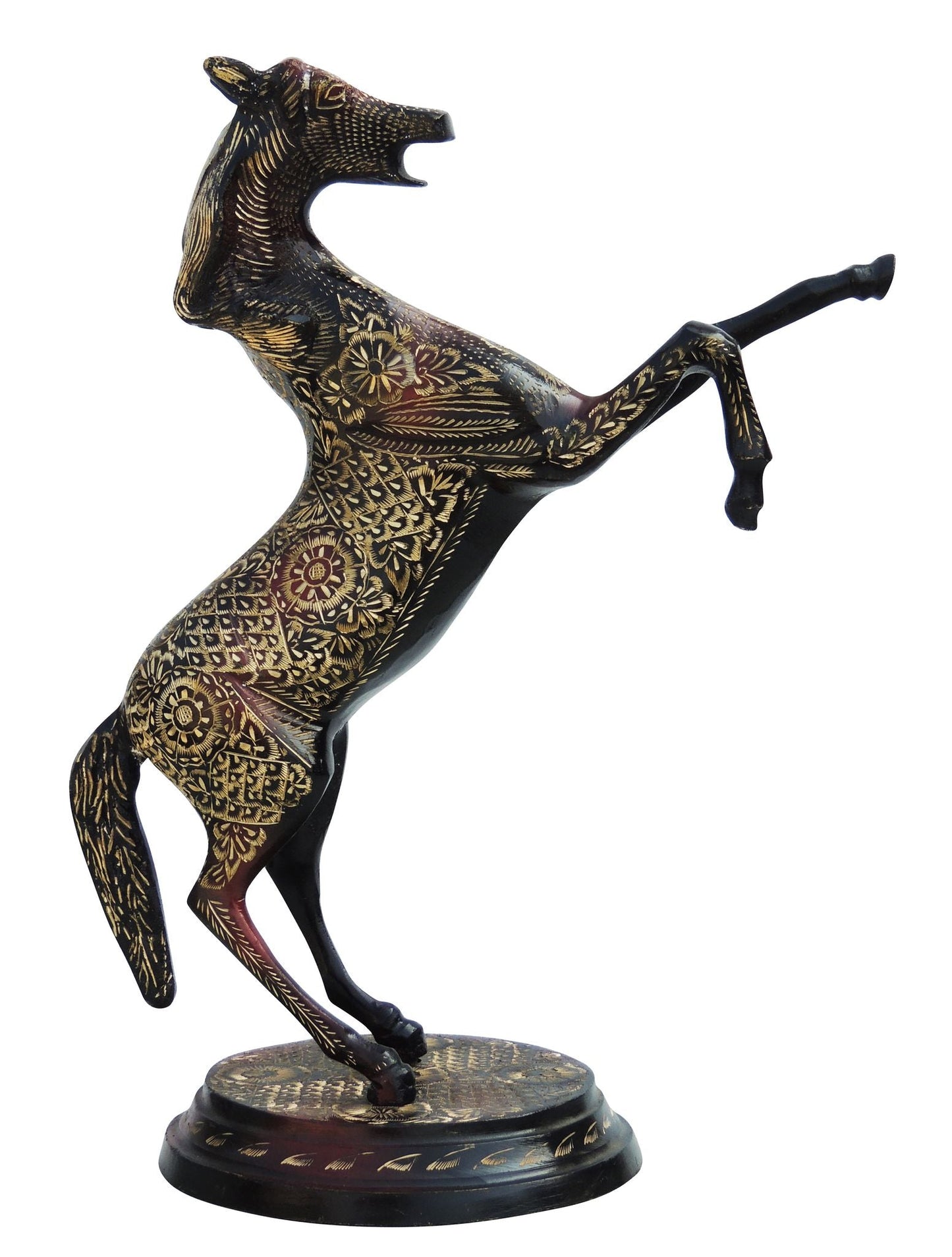 Brass Showpiece Jumping Horse