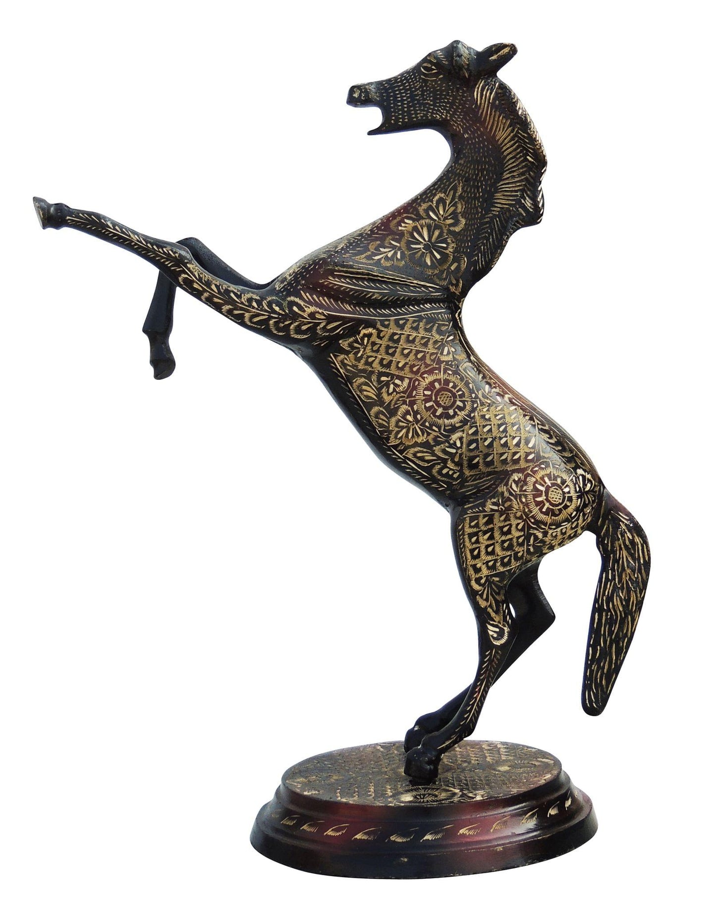 Brass Showpiece Jumping Horse