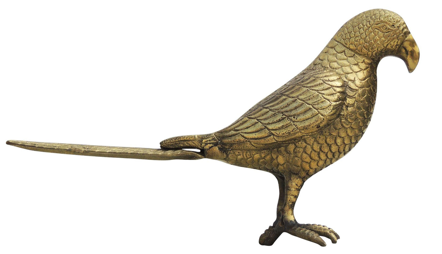 Brass Showpiece Table Decor Parrot Statue