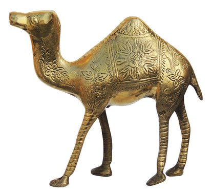 Brass Showpiece Camel Polish Statue