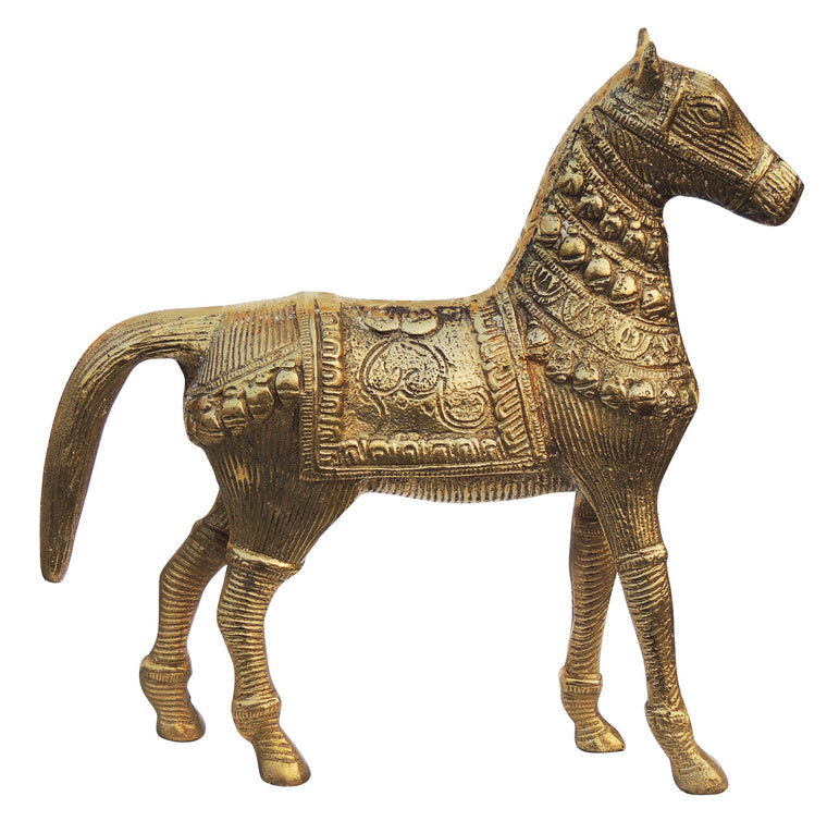 Brass Showpiece Horse Statue