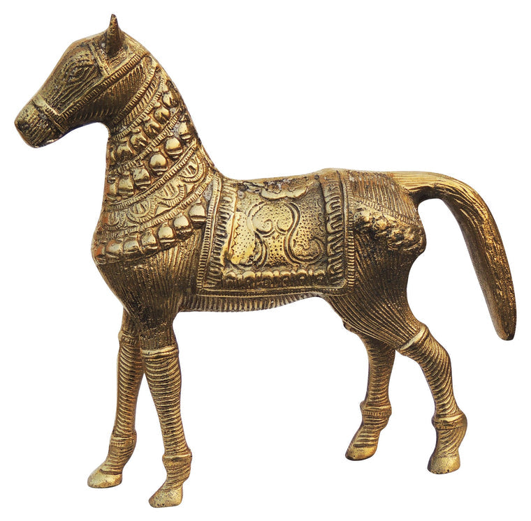 Brass Showpiece Horse Statue