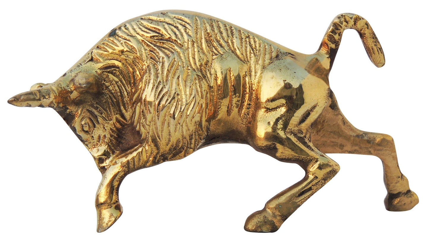 Brass Showpiece Bull Statue