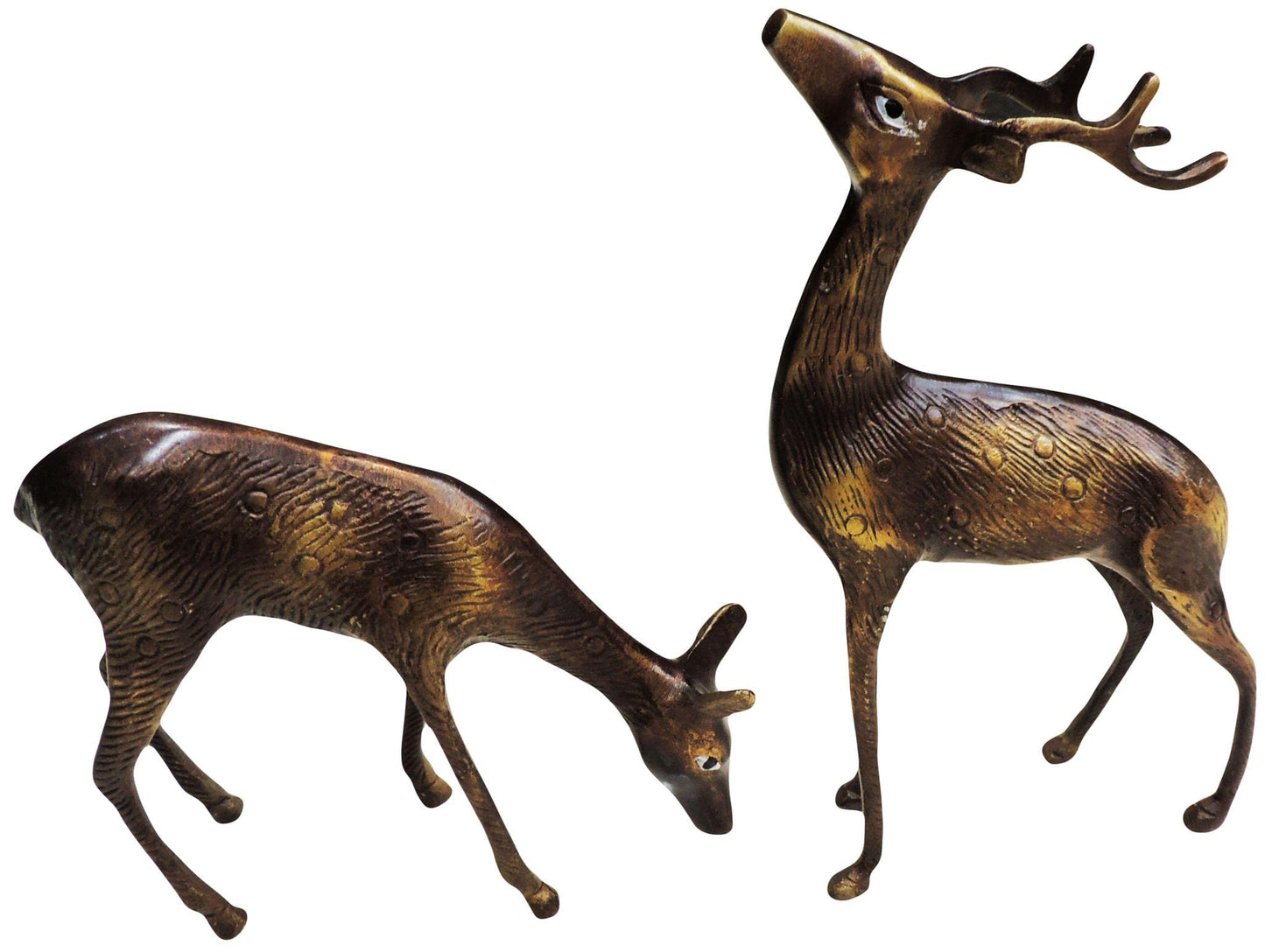 Brass Showpiece Deer Pair Statue