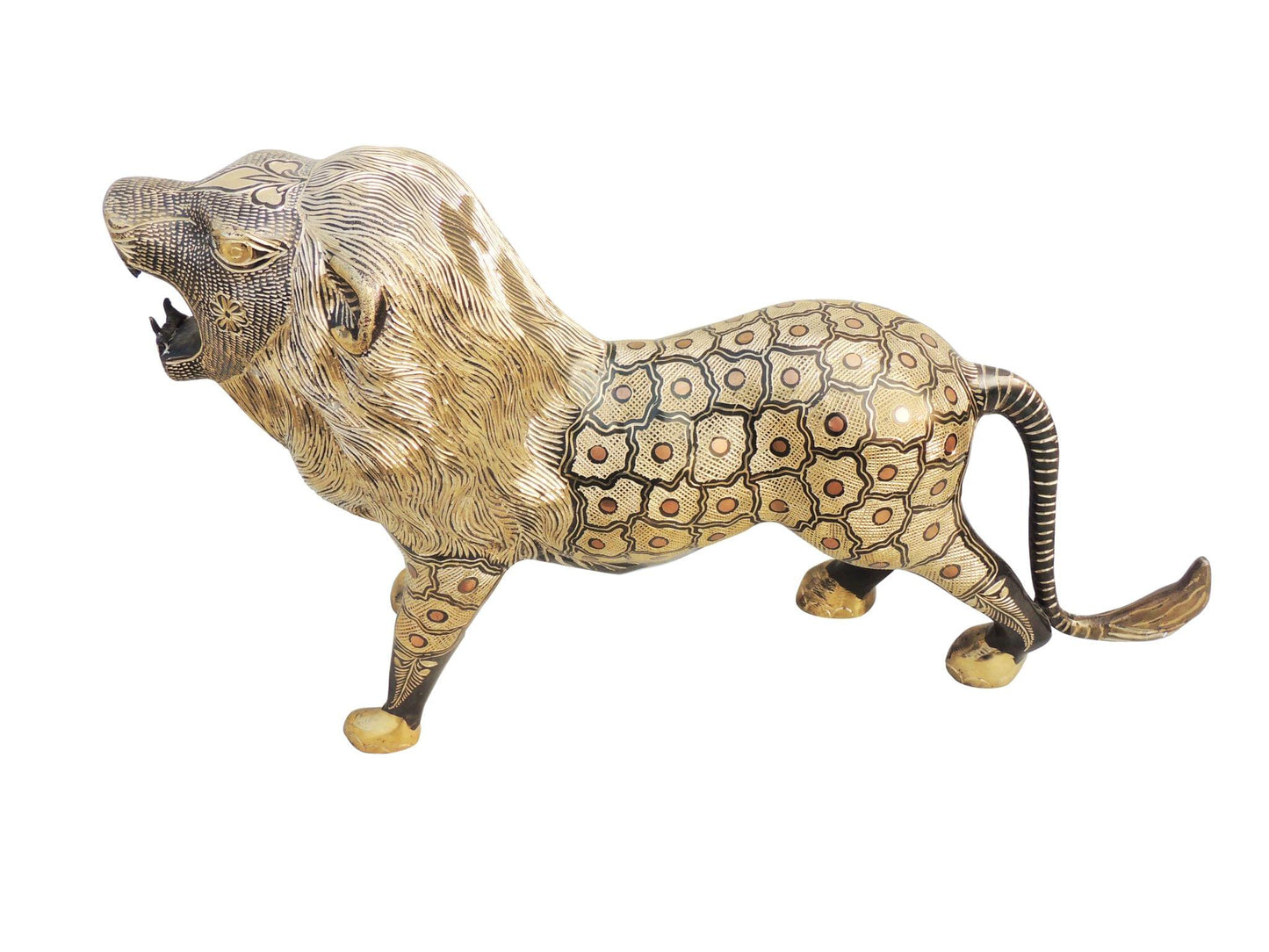 Brass Showpiece Lion Statue