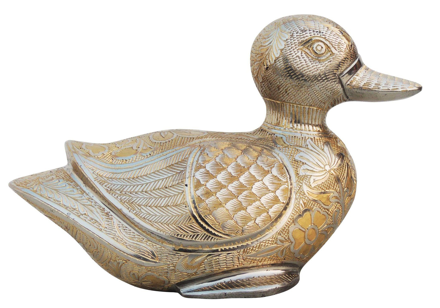 Brass Showpiece Sitting Duck Statue