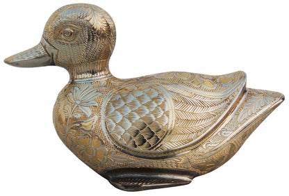 Brass Showpiece Sitting Duck Statue