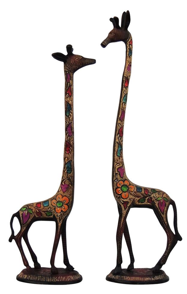 Brass Showpiece Giraffe Statue