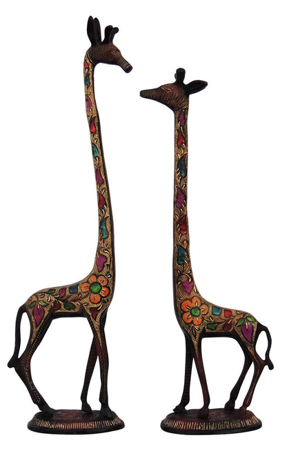 Brass Showpiece Giraffe Statue