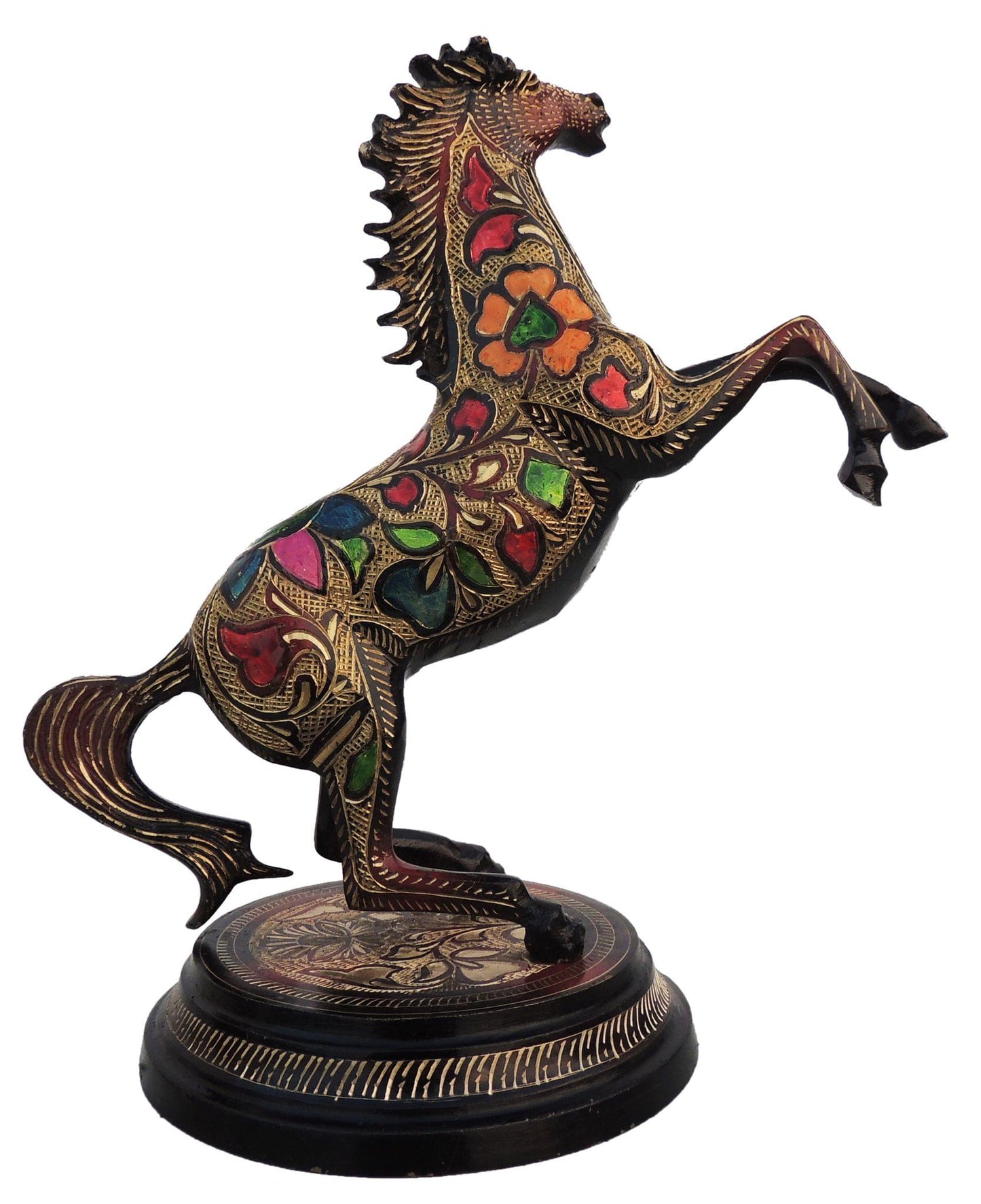 Brass Showpiece Jumping Horse