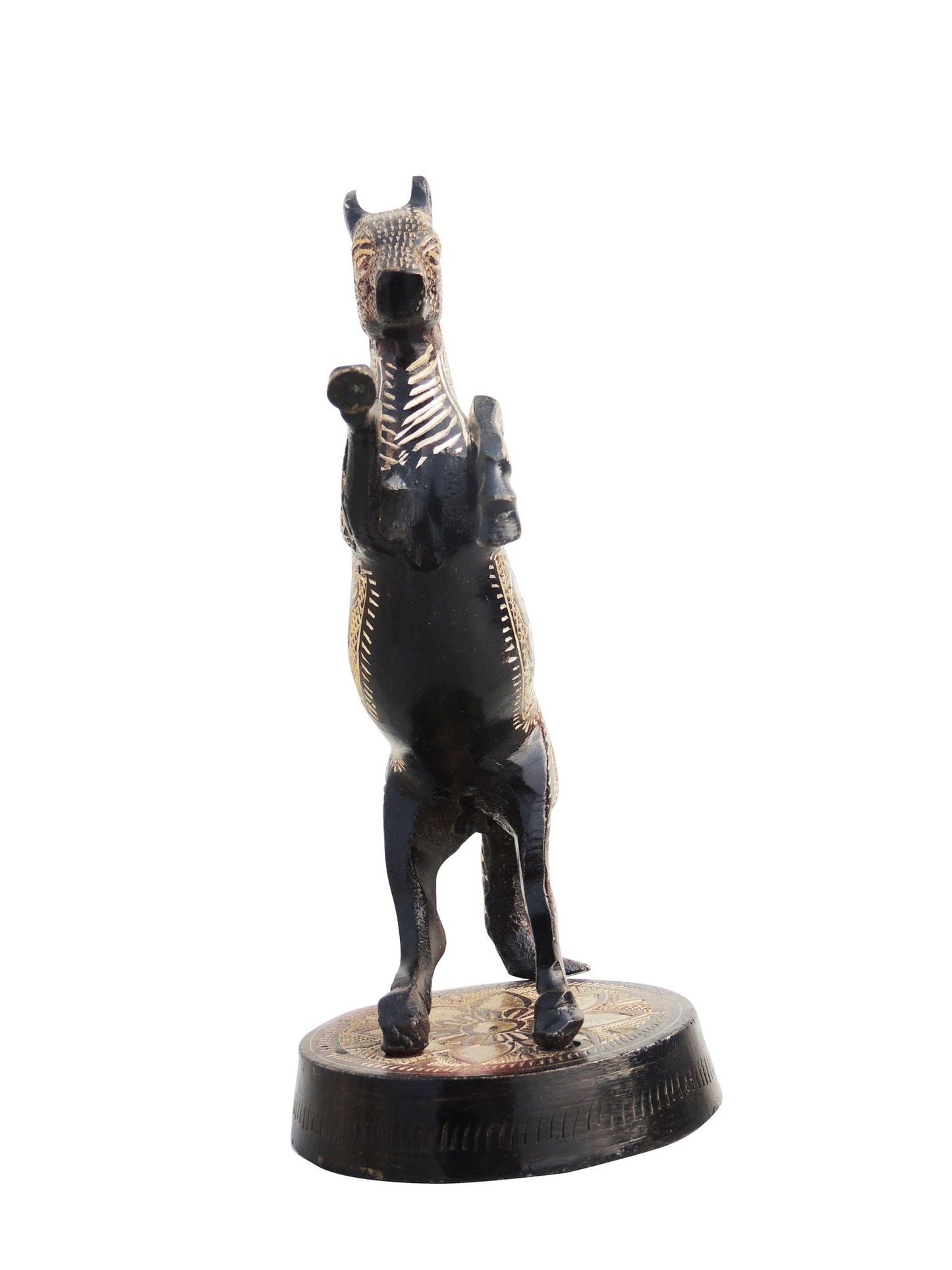 Brass Showpiece Jumping Horse Statue