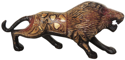 Brass Showpiece Lion Statue