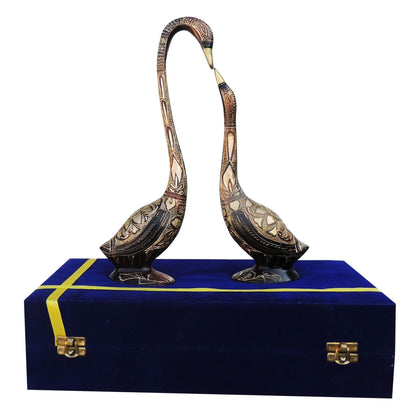 Brass Showpiece Duck Pair Statue