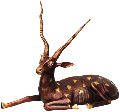 Brass Showpiece Reindeer Statue