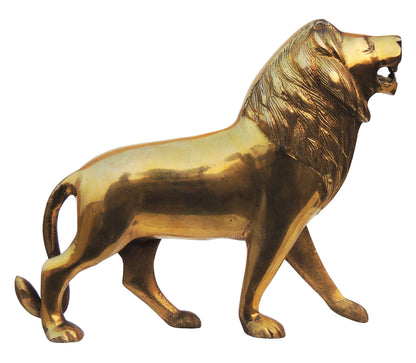 Brass Showpiece Lion Statue