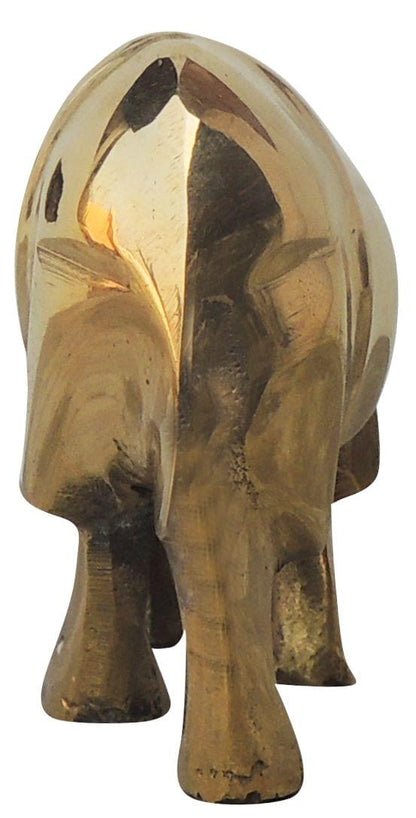 Brass Showpiece Rhino Gainda Genda Statue