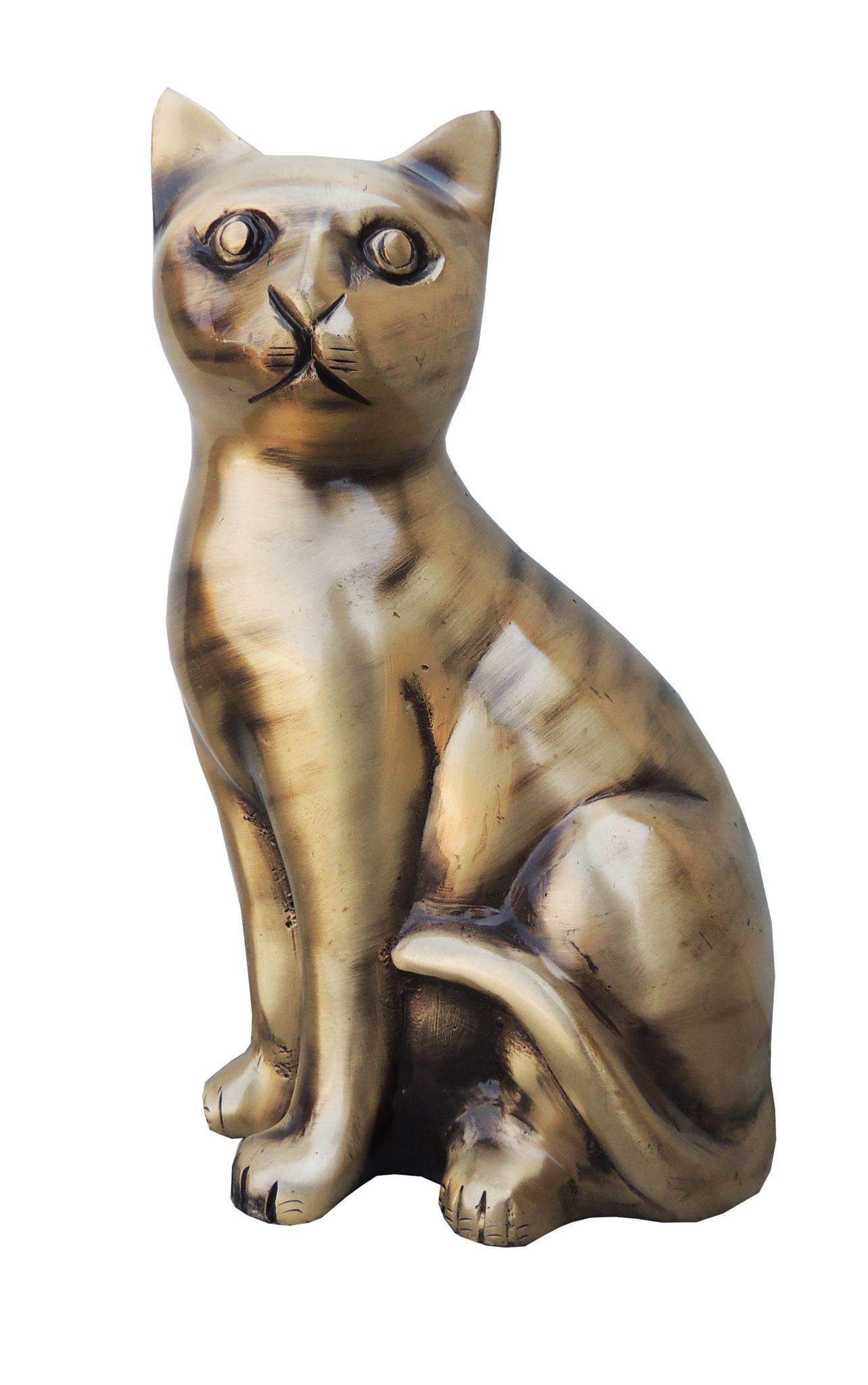 Brass Cat Statue