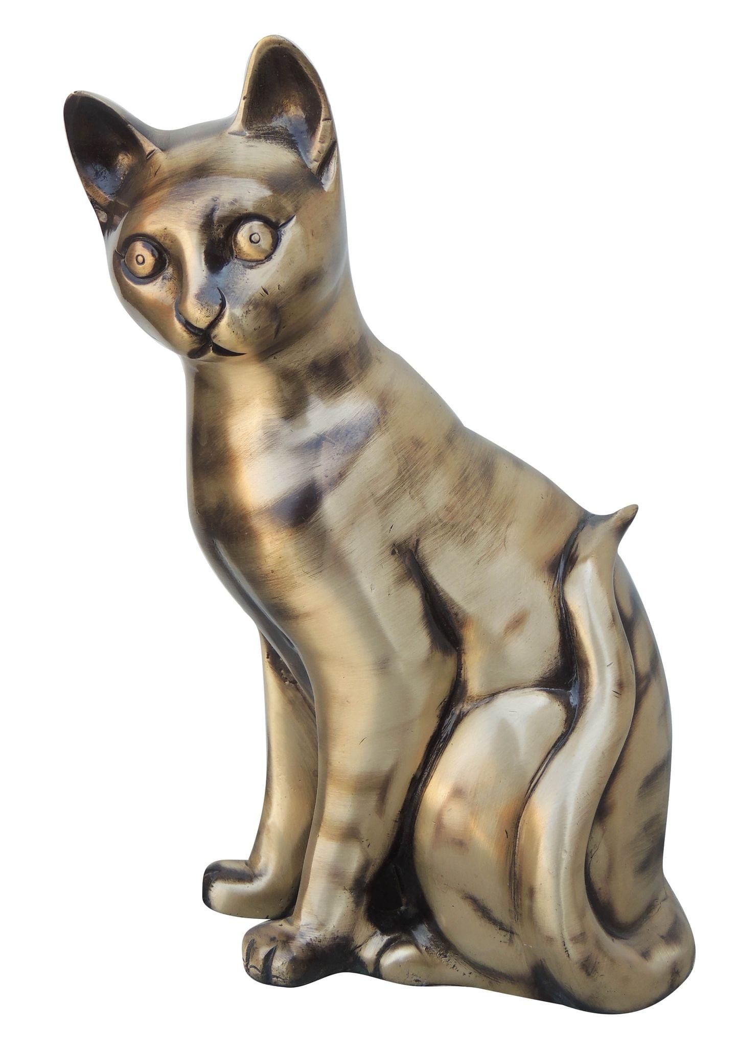 Brass Cat Statue