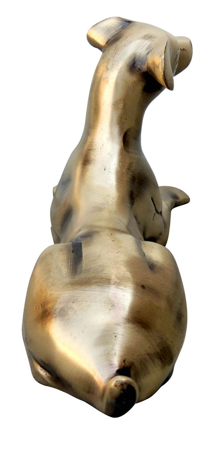 Brass Dog Statue