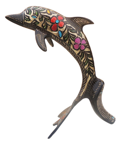 Brass Dolphin Statue