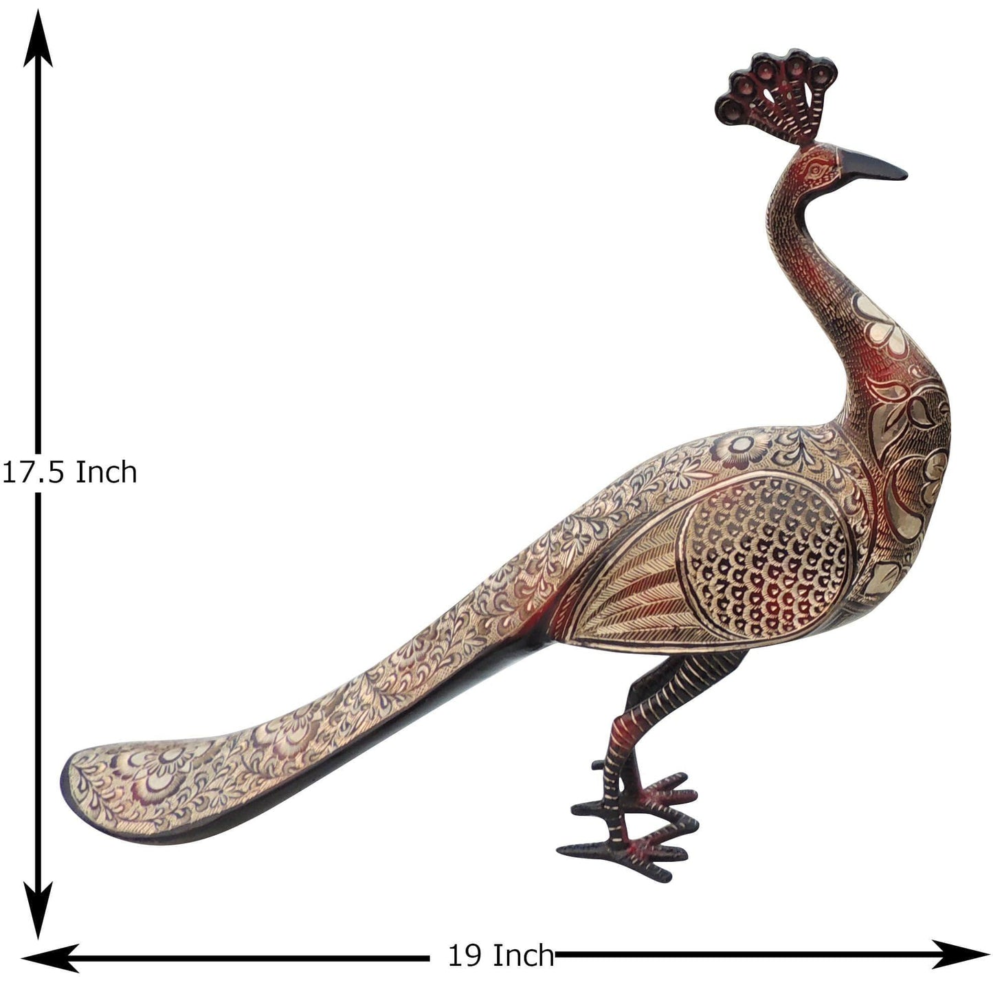 Brass Showpiece Peacock Pair Statue