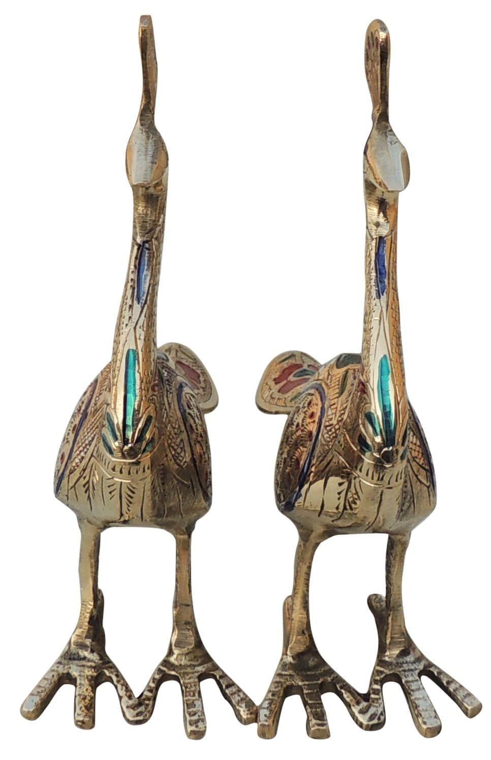 Brass Showpiece Peacock Pair Statue