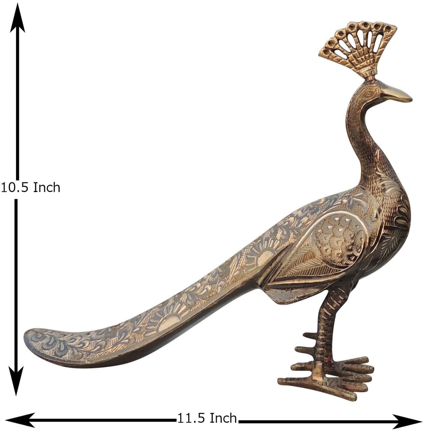 Brass Peacock Pair Statue