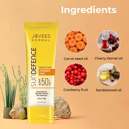 Jovees Sun Defence Cream SPF 50 PA+++ Sunscreen