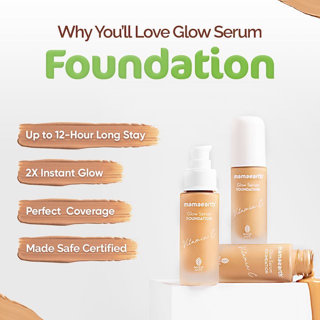 Mamaearth Glow Serum Foundation|Toffee Glow