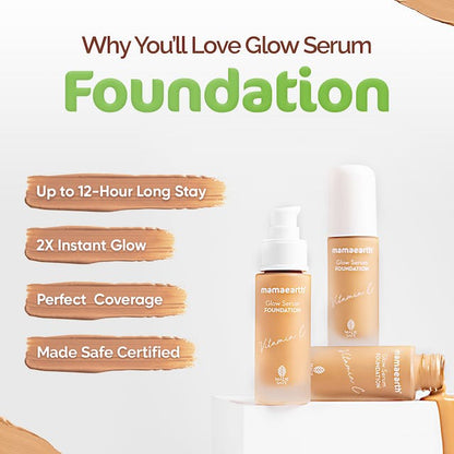 Mamaearth Glow Serum Foundation|Toffee Glow