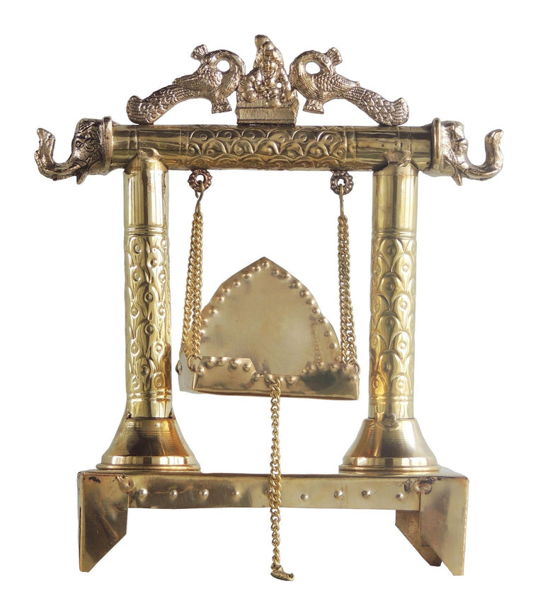 Brass Laddu Gopal Jhula For God Idol