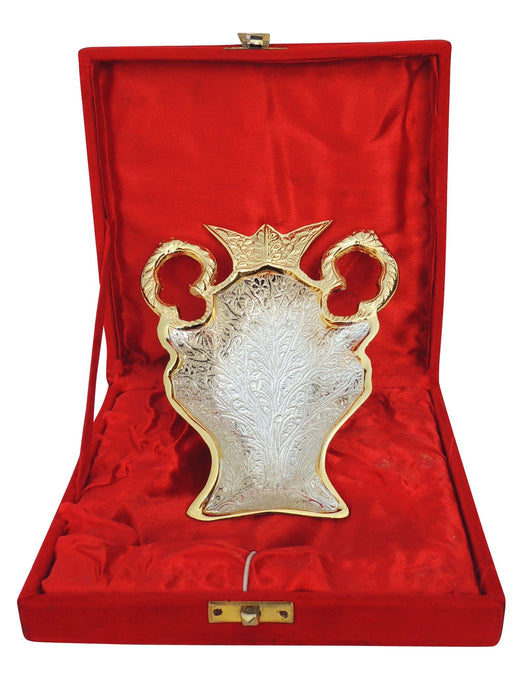 Brass Trophy Shape Bowl With Velvet Box