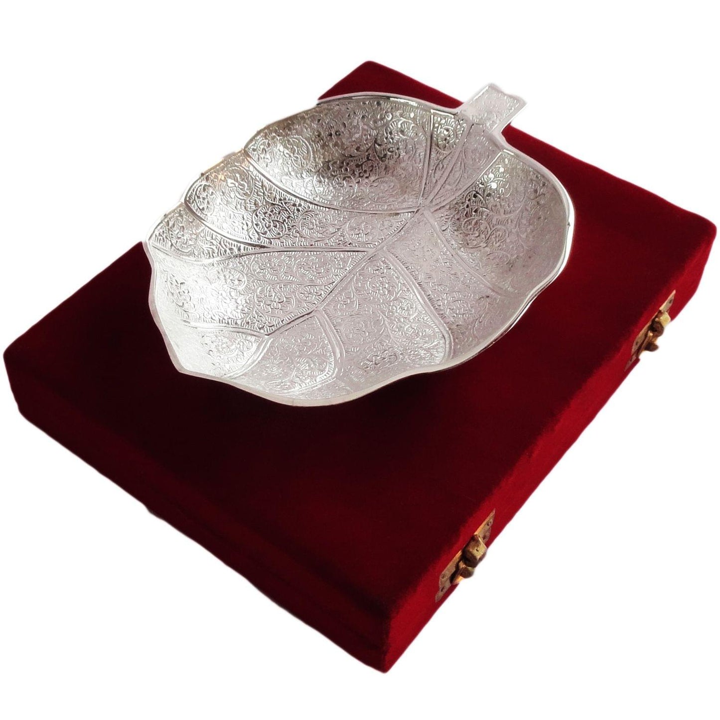 Brass Decorative Papaya Leaf Platter