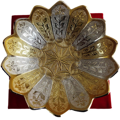 Brass Decorative Kamal Shape Bowl Platter