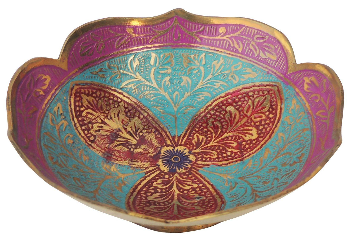 Brass Decorative Bowl Coloured